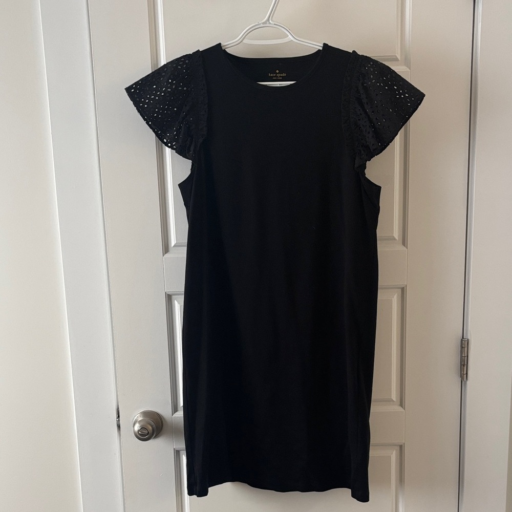 Kate Spade Black Dress with Eyelet Sleeves
